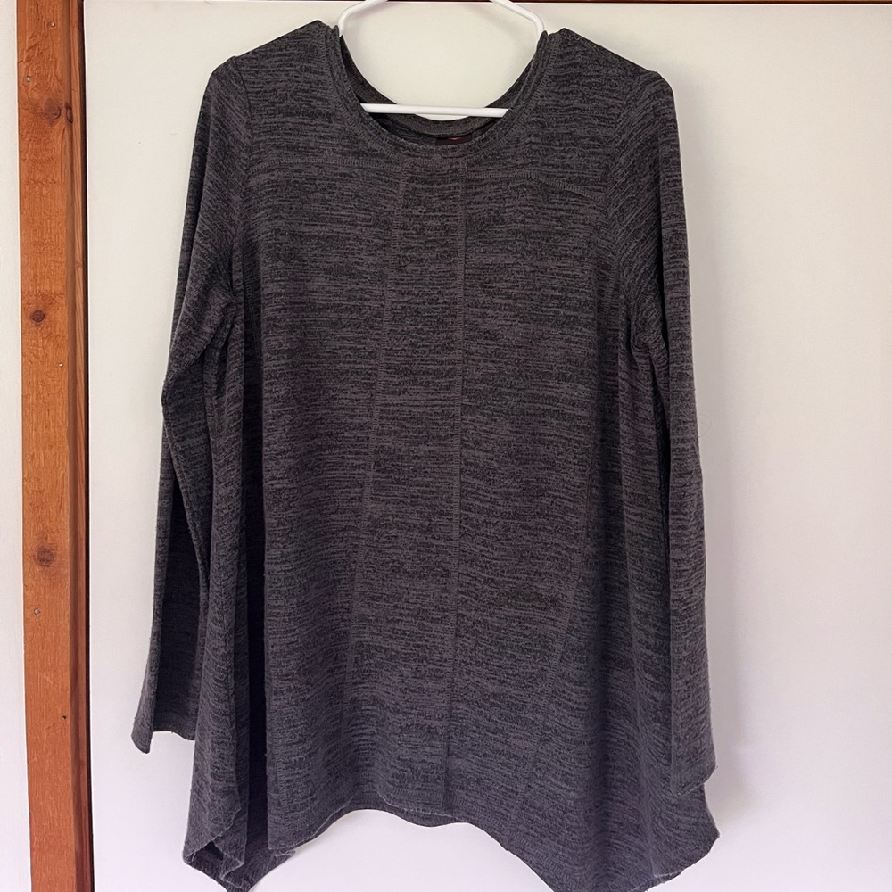 Medium gray Rafaella long sleeve sweater top